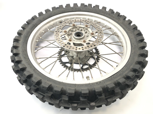 Yamaha YZ 426 F [2000] - achterwielvelg achterspaakband met remschijf en kettingwiel