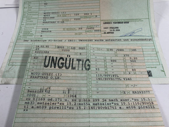 Moto Guzzi California 1100i [1995] - Marco con carta