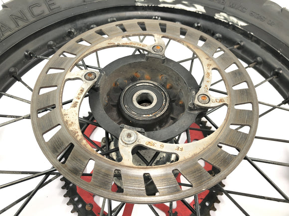 Beta RR 125 [2018] - Hinterrad Rad Felge mit Bremsscheibe und Kettenrad 18 Zoll