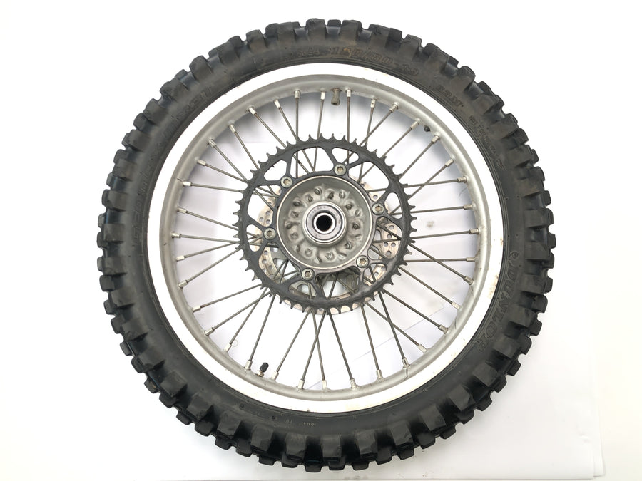 Yamaha YZ 426 F [2000] - Hinterrad Rad Felge hinten Speichenreifen mit Bremsscheibe und Kettenrad