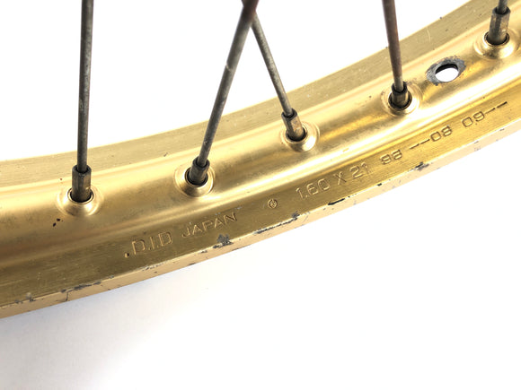 Yamaha XT 600 Zentere 34L [1985] - Zlato z předního kola s brzdovým kotoučem 1,60 x 21 “