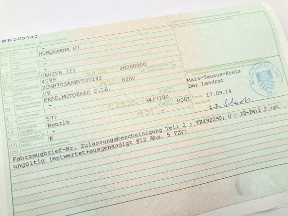 Husqvarna TE610 H7 [1998] - Rahmen mit Papieren
