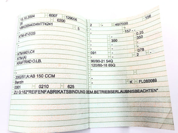 KTM LC4 640 EGS [2004]  - ペーパー付きフレーム