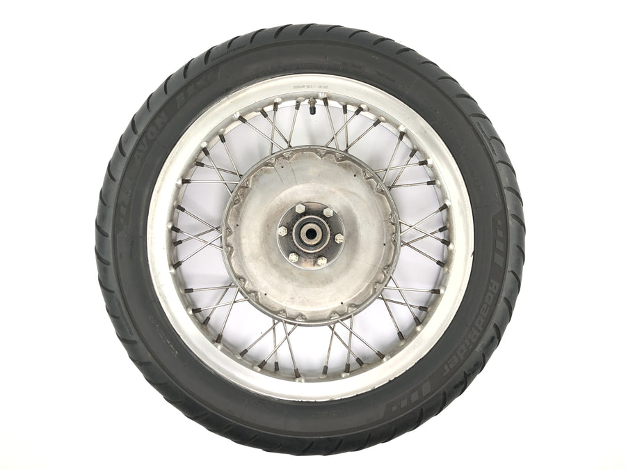 Moto Guzzi V7 Special [1971] - Obręcz koła tylnego, koło szprychowe Borrani 18x3