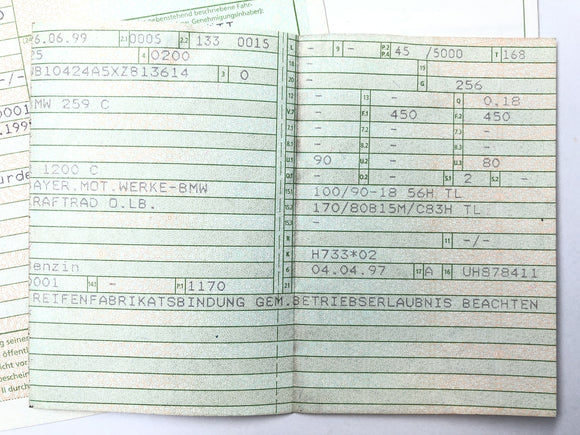 BMW R 1200 C 259C [1997] - rám s papíry