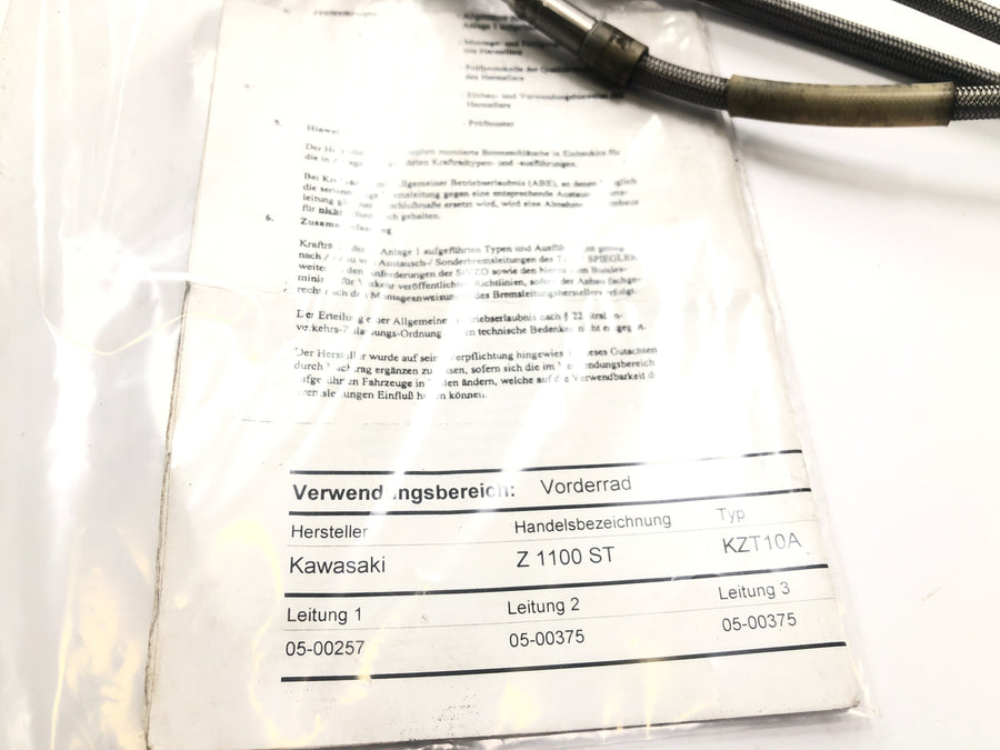 Kawasaki Z 1100 KZT10A [1984] - Bremsleitung vorne mit Gutachten