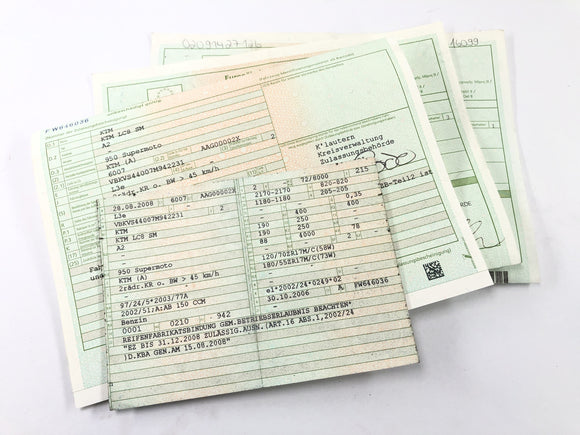 KTM 950 SM LC8 [2008] - Ramka z papierami