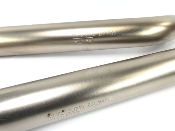 Moto Guzzi Stelvio 1200 4V [2009] - eksosrørmanifold Rør rustfritt stål venstre og høyre