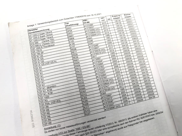 Aprilia RSV 1000 RP Mille [2001] - Remhendel koppelingshendelset V-Trec hendel met ABE