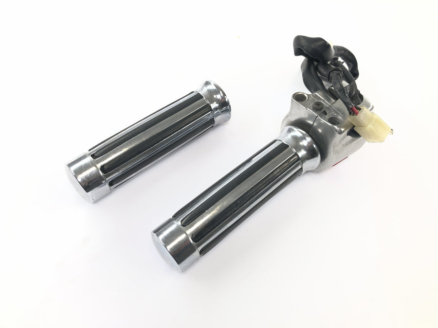 Kawasaki VN 1600 Classic VNT60A [2007] - Lenkerschalter rechts Gasgriffarmatur Griffset Chrom für 1 Zoll Lenker