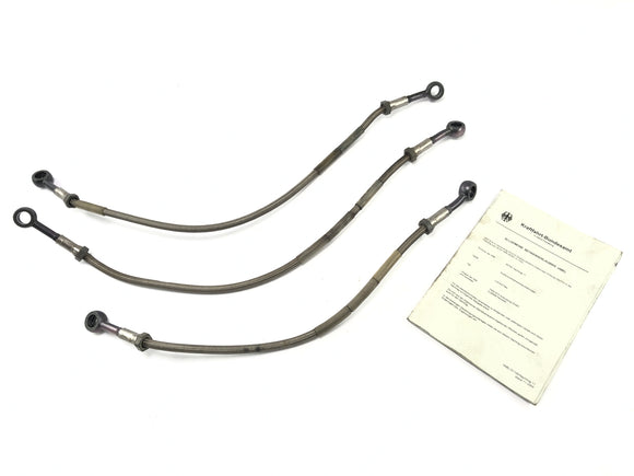 Kawasaki ZR7 ZR750F [1999] - Bremsleitung Bremsschlauch Set Stahlflex Edelstahl vorne mit ABE