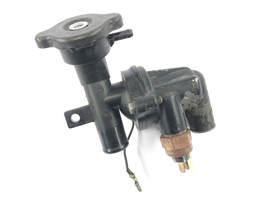 Yamaha XTZ 660 3YF [1992] - Termostato, conexão de água de refrigeração, distribuidor de líquido refrigerante