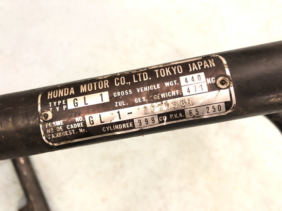 Rám Honda GL 1000 Goldwing GL1 [1977] s papíry