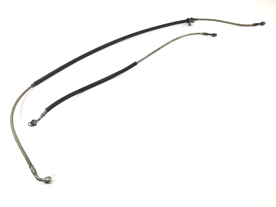 Sachs ZX 125 [1998] - jarruletku edessä ja takana teräksinen punottu jarruletku