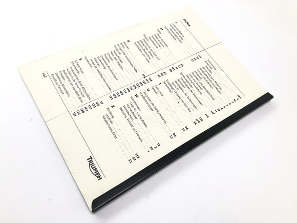 Triumph Sprint St 1050 [2005]  - ユーザーマニュアルドイツ語