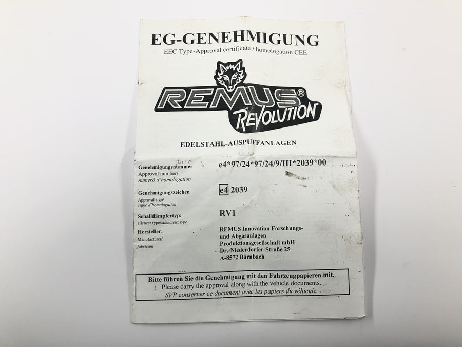 BMW K 1200 S K12S [2005] - Lyddæmper udstødning baglyddæmper Remus Revolution