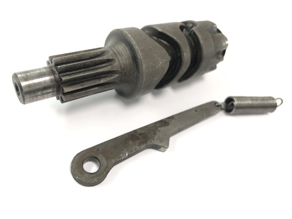 DKW NZ 250 [1938] - tambour de changement de vitesse avec ressort et levier pour le changement de vitesse