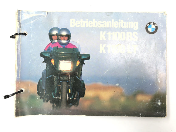 BMW K 1100 RS [1991] - Användningsinstruktioner för driftsinstruktioner