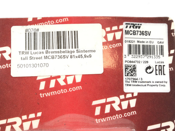 BMW K 1300 R K12S [2014] - Bremsbeläge neuwertig