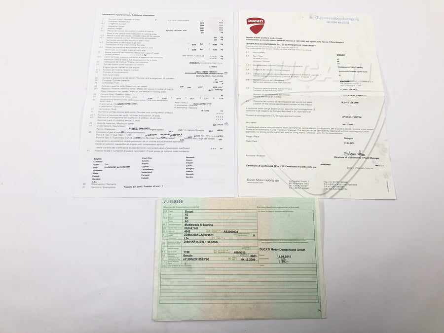 Ducati Multistrada 1200 S Touring [2009] - Rama główna z papierami