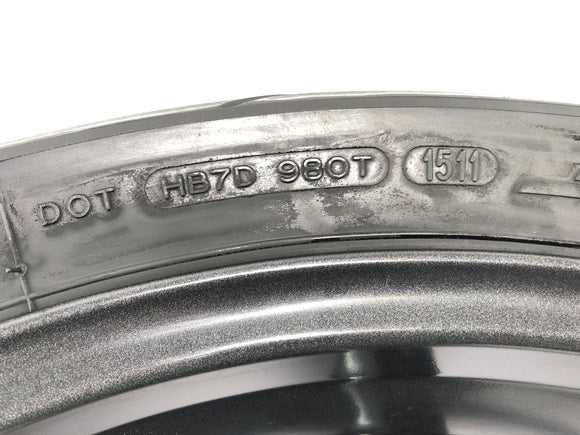 Triumph Street Triple R 675 D67ld [2010] -Hinterrad Rim Wheel Rad Tyres 5.5x17 "