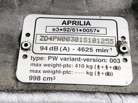 Aprilia RST 1000 Futura [2002] - Kader met papieren