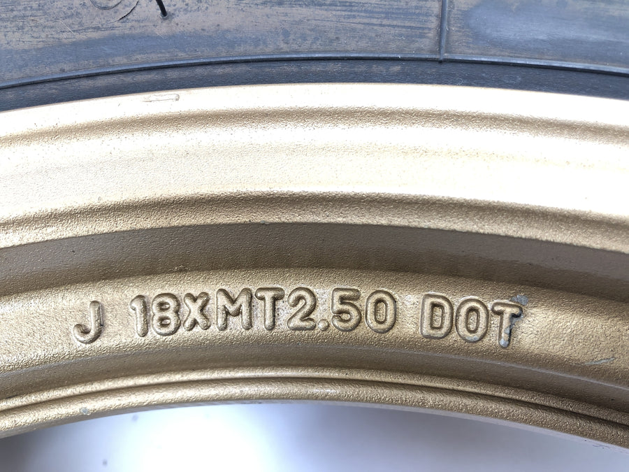 Yamaha RD 350 YPVS 31K [1984] - Hinterrad Rad Felge Gold mit Bremsscheibe