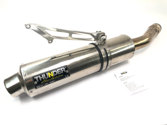 Aprilia RSV 1000 RP Mille [2001] - Eksoslyddemper Thunder Eksklusivt rustfritt stål med ABE