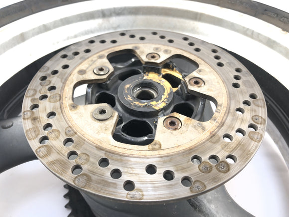 Suzuki GSX R 1100 GV73B [1990] - Baghjulhjulsfunktion bagpå med bremseskive og kædehjul