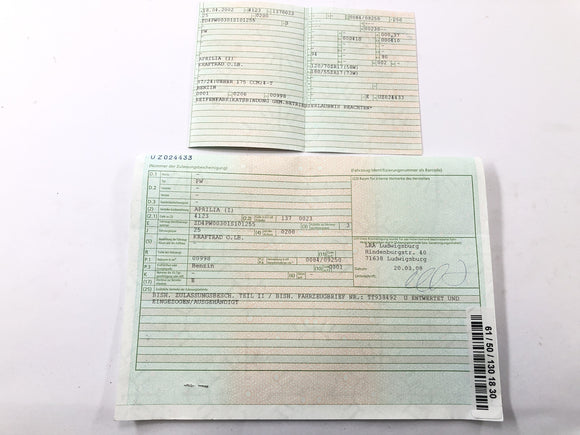 Aprilia RST 1000 Futura [2002] - Kader met papieren