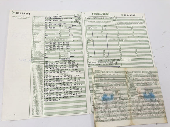 Honda CB 750 RC42 [1996] - рама с бумагами