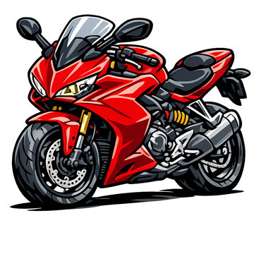 Ducati supersport [T-Shirt] - Karikatur - Brust Print