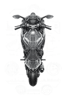 Ducati supersport [T-Shirt] - Top-Down Tech - Brust Print