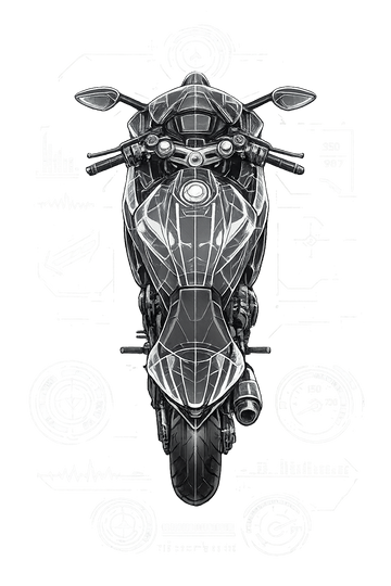 Ducati supersport [T-Shirt] - Top-Down Tech - Brust Print
