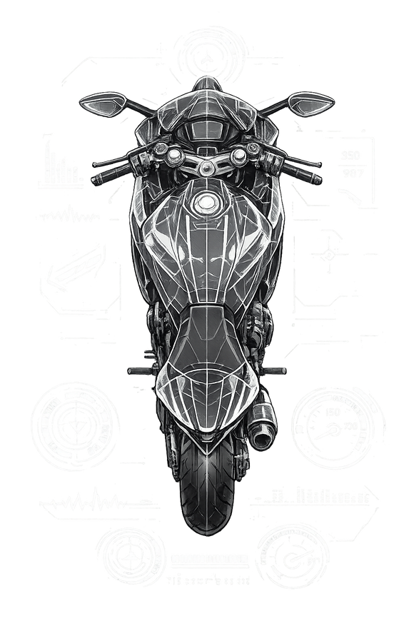 Ducati supersport [Hoodie] - Top-Down Tech - Print op de achterkant
