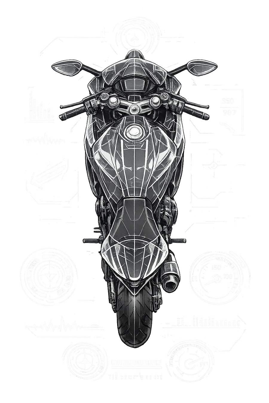 Ducati supersport [Hoodie] - Top-Down Tech - Rücken Print
