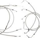 harley davidson flhtc [BURLY BRAND] – Komplettes Edelstahl-Lenkerzug/Bremsleitungs-Kit-1