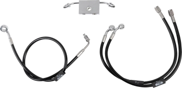 harley davidson fxdrs 114 [LA CHOPPERS] – Schwarzes Geflochtenes Bremsleitungs-Kit
