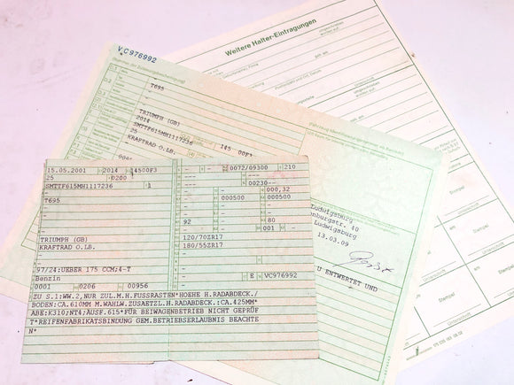 Triumph Sprint 955i RS T695 [2000] - Rahmen mit Papieren