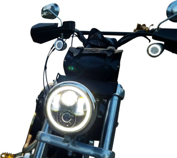 harley davidson sportster s 1250 [CUSTOM DYNAMICS] – 5-3/4" LED Halo Scheinwerfer - 0