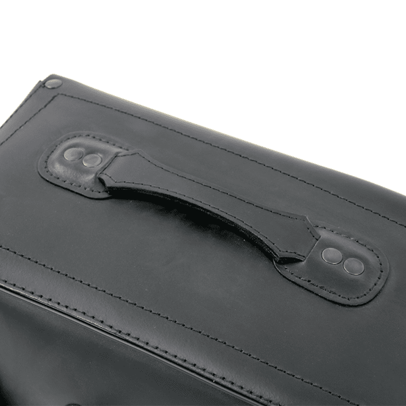 Sacoche moto [Hepco & Becker] - cuir Buffalo Big noir droit - support de sacoche tube