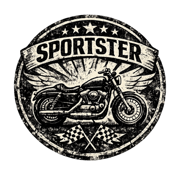 Harley davidson sportster [Mug Black] - Insignia Grunge - Una cara