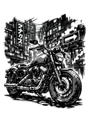 Harley davidson sportster [Mug White] - Manga Neon City - Unilateral