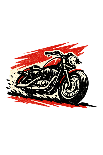 Harley davidson sportster [camiseta] - rally retro - estampado en el pecho