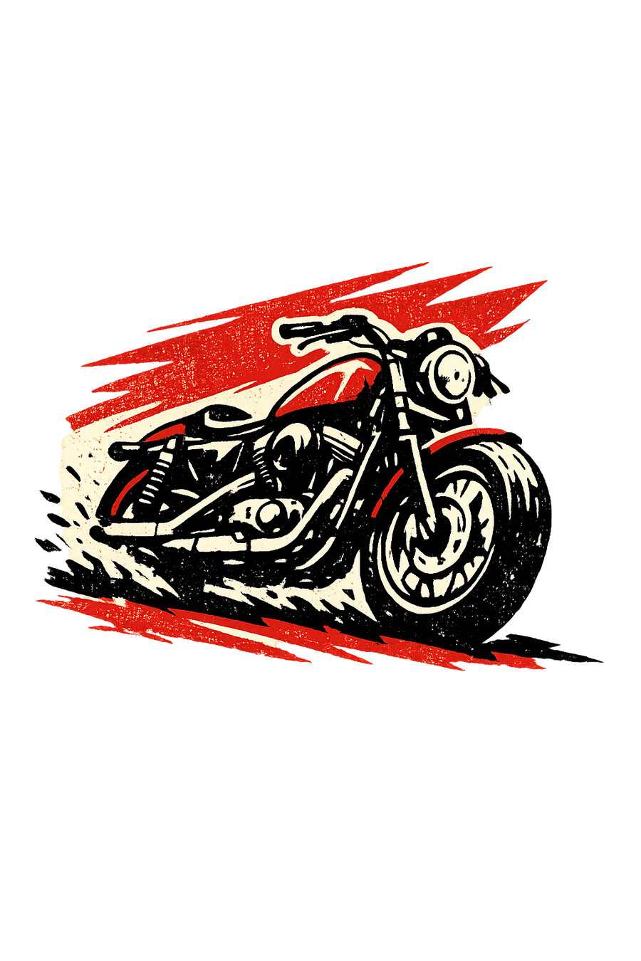 Harley Davidson Sportster [t-shirt] - rallye rétro - imprimé poitrine