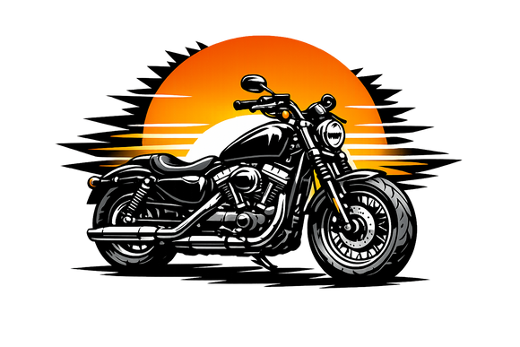 Harley davidson sportster [Hoodie] - Sunset Split - Print op de achterkant