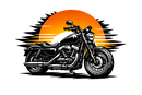 Harley davidson sportster [T-shirt] - Sunset Split - Borstprint