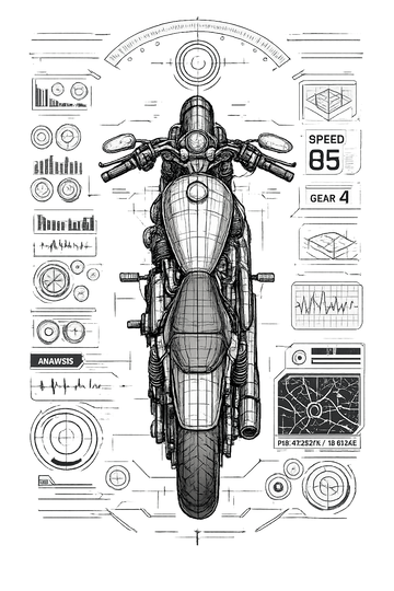 Harley davidson sportster [Sudadera con capucha] - Tecnología de arriba hacia abajo - Impresión trasera