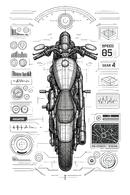 Harley davidson sportster [Sudadera con capucha] - Tecnología de arriba hacia abajo - Impresión en el pecho