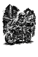 Honda nc 700 [Felpa con cappuccio] - Manga Neon City - Stampa sul petto